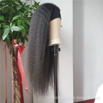 Cheap wholesale price Headband Wig Human Hair Kinky Straight Wig No Glue No Sew In Head Band Wigs Human Hair Yaki Straight Machi